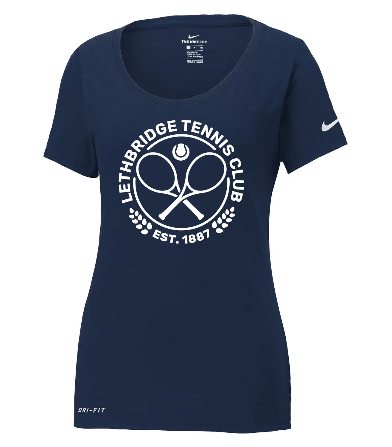 NIKE Dri-FIT Ladies&#39; cotton/poly tee, Shirt Color: Navy