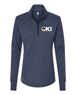 ​Adidas - Women's 3-Stripes Quarter-Zip Sweater