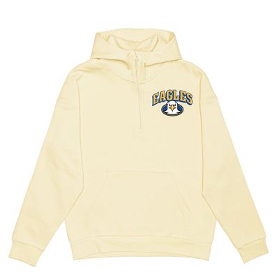 HERO-4220 Unisex Drop Shoulder Scuba 1/2 Zip Hoodie