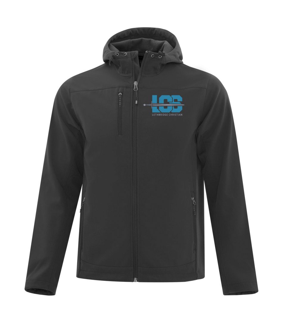 COAL HARBOUR Essential Hooded Soft Shell Jacket, Design Choice: Design 1, Color: Black