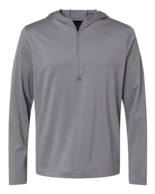 Adidas - Lightweight Performance Quarter-Zip Hooded Pullover - A596