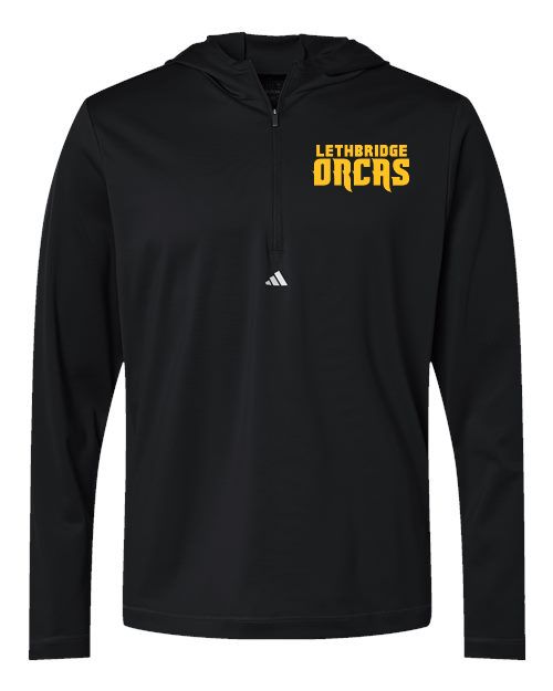 Adidas - Lightweight Performance Quarter-Zip Hooded Pullover - A596