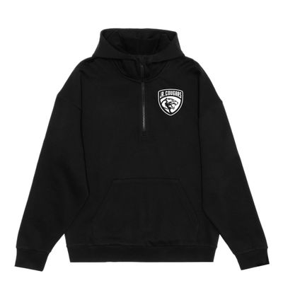 HERO-4220 Unisex Drop Shoulder Scuba 1/2 Zip Hoodie
