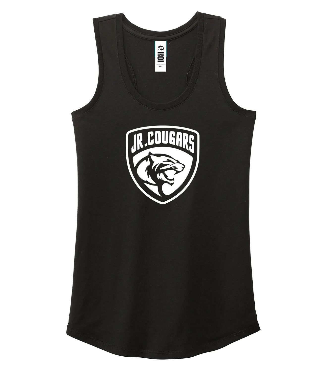 KOI® ELEMENT TRIBLEND RACERBACK LADIES’ TANK, Design Choice: Design 1, Color: Onyx