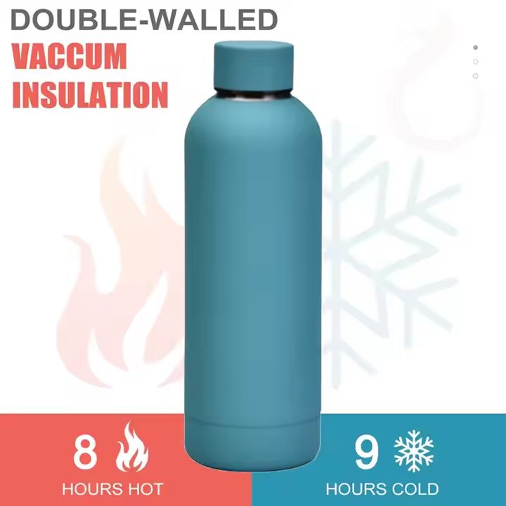 500ml Soft Touch Rubber Coated Thermal Water Bottle