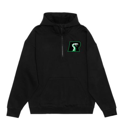 HERO-4220 Unisex Drop Shoulder Scuba 1/2 Zip Hoodie