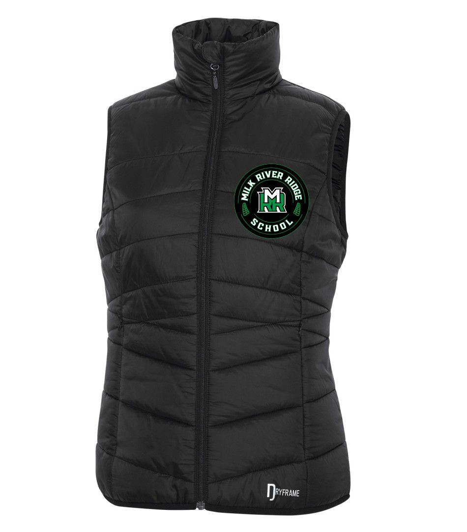 DRYFRAME® DRY TECH Insulated Ladies&#39; Vest, Color: Black, Design Choice: Design 1