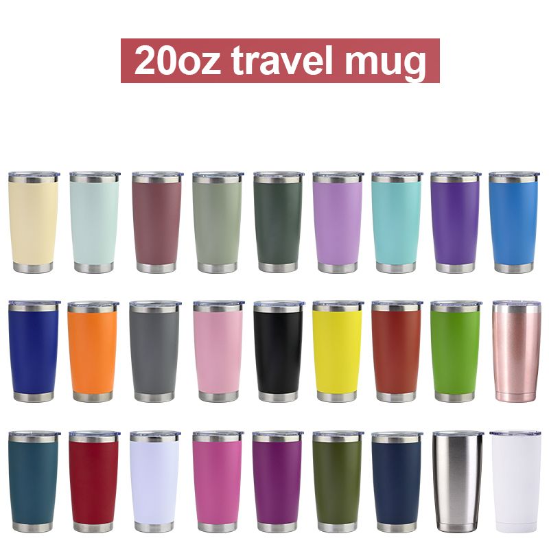 20oz Powder Coated Thermal Tumbler