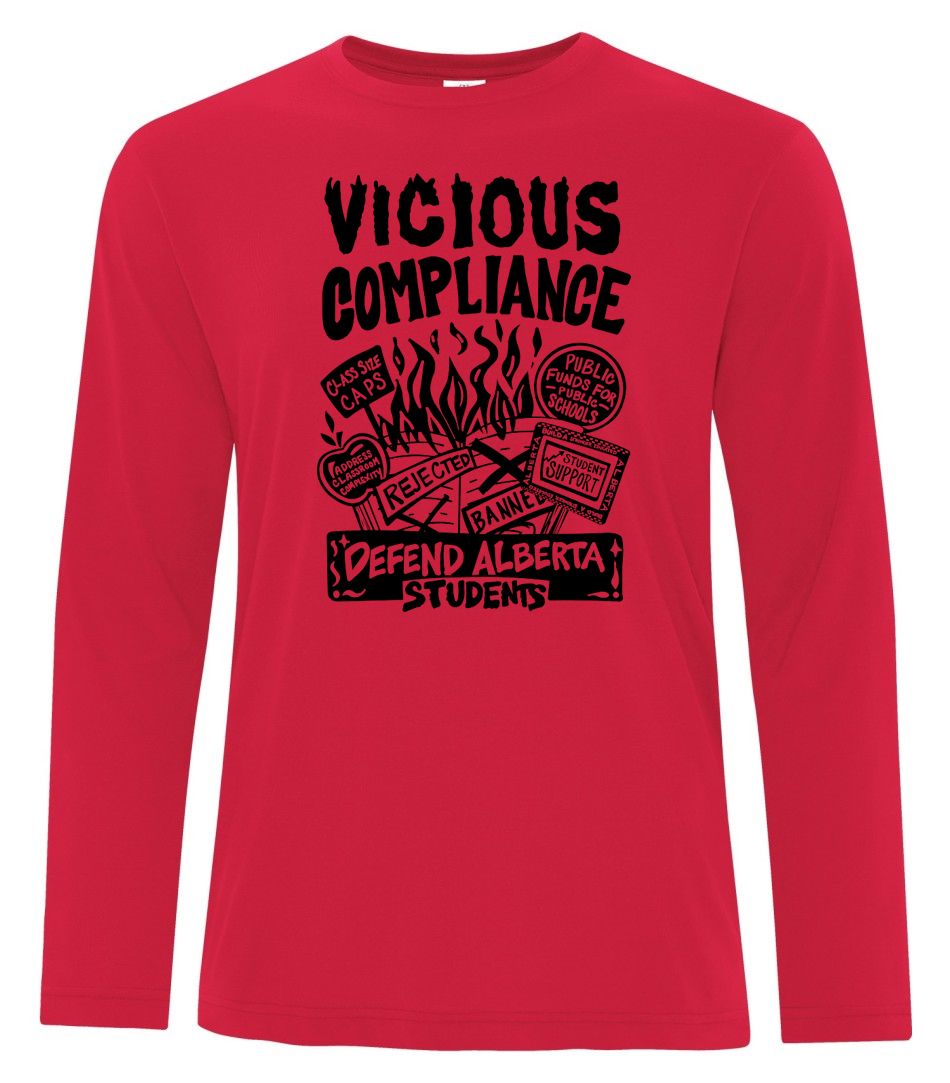 ATC™ PRO SPUN™ Long Sleeve Tee ATC™ PRO SPUN™ Long Sleeve Tee, Color: Red, Design Choice: Vicious Compliance