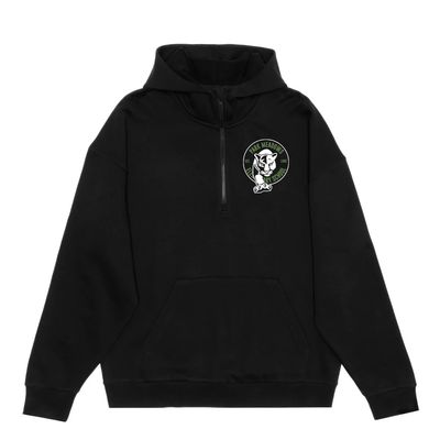 HERO-4220 Unisex Drop Shoulder Scuba 1/2 Zip Hoodie