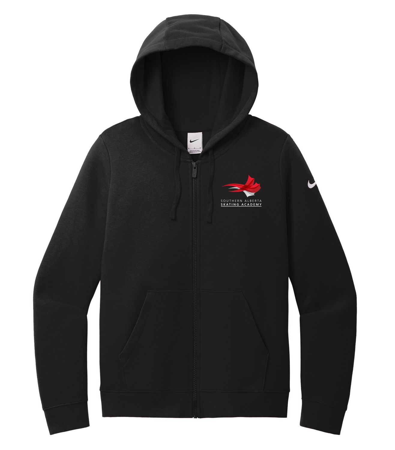 NIKE CLUB FLEECE SLEEVE SWOOSH LADIES&#39; FULL ZIP HOODIE.