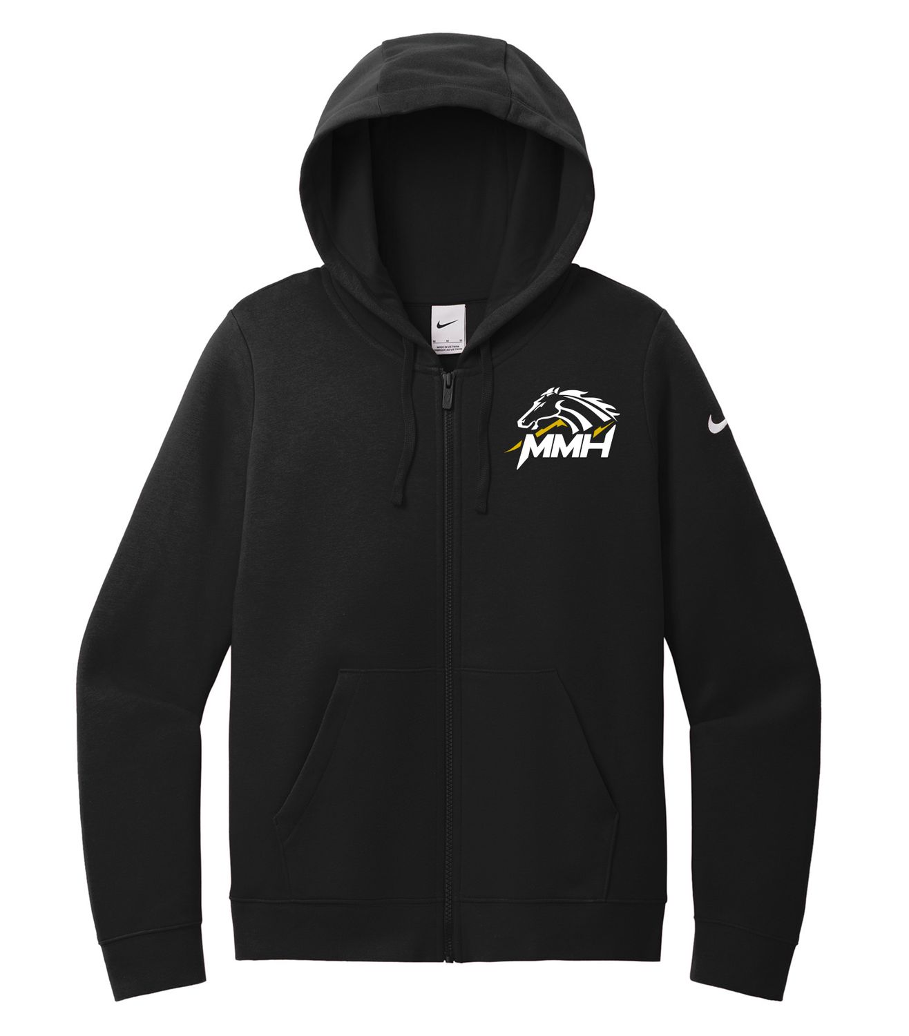 NIKE CLUB FLEECE SLEEVE SWOOSH LADIES' FULL ZIP HOODIE.