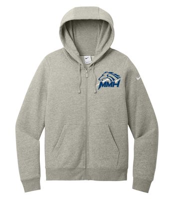 NIKE CLUB FLEECE SLEEVE SWOOSH LADIES' FULL ZIP HOODIE.