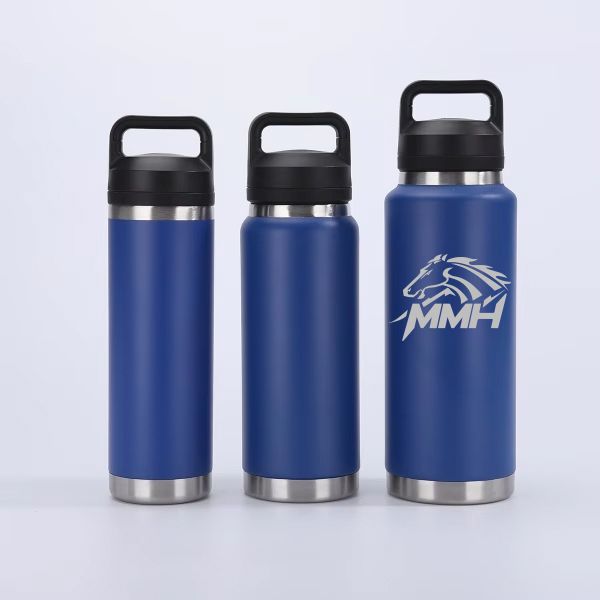 Powder Coated Thermal Water Bottle with Handle