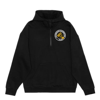 HERO-4220 Unisex Drop Shoulder Scuba 1/2 Zip Hoodie