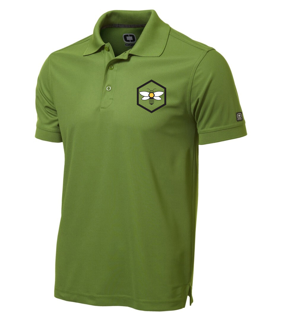OGIO Caliber 2.0 Men's Polo, Color: Diesel Grey, Design Choice: Design 3
