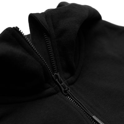 HERO-4220C Cropped Drop Shoulder Scuba 1/2 Zip Hoodie