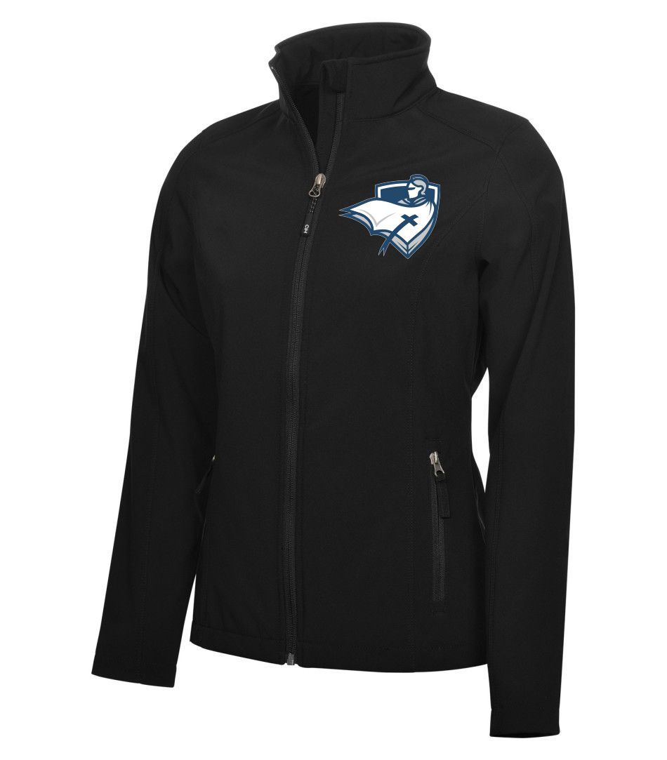 COAL HARBOUR Everyday Soft Shell Ladies' Jacket, Color: Black, Design Choice: Design 1