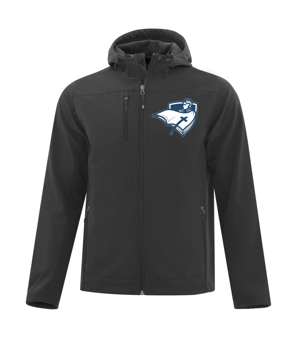 COAL HARBOUR Essential Hooded Soft Shell Jacket, Color: Black, Design Choice: Design 1