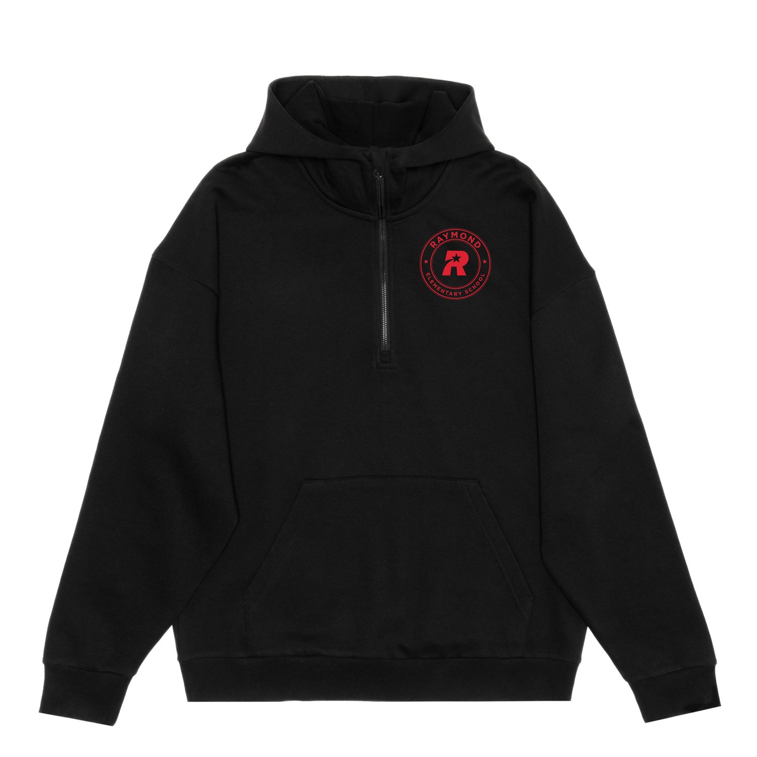 HERO-4220 Unisex Drop Shoulder Scuba 1/2 Zip Hoodie