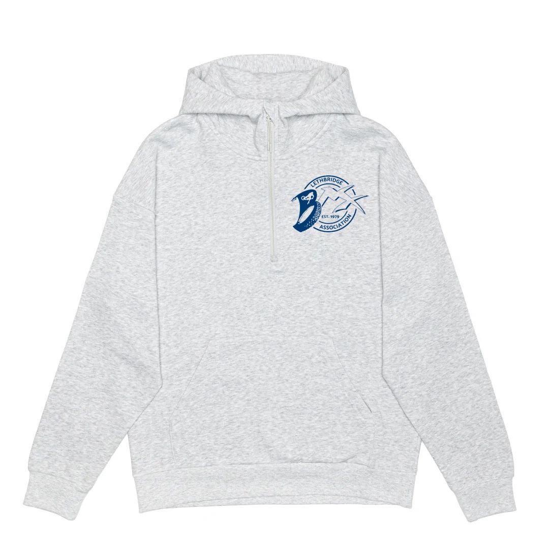 HERO-4220 Unisex Drop Shoulder Scuba 1/2 Zip Hoodie