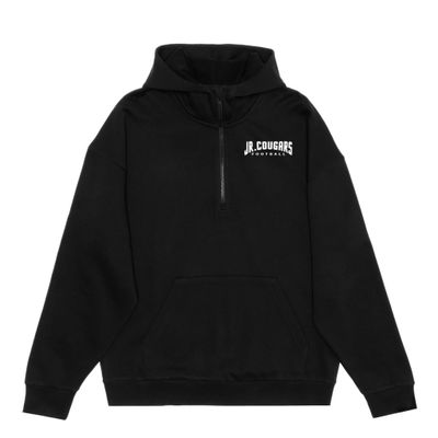 HERO-4220 Unisex Drop Shoulder Scuba 1/2 Zip Hoodie