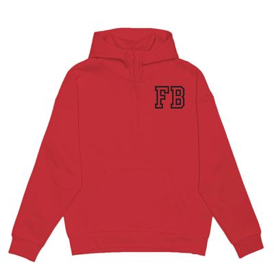 HERO-4220 Unisex Drop Shoulder Scuba 1/2 Zip Hoodie