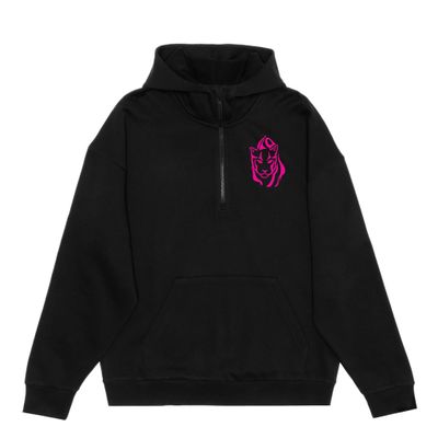HERO-4220 Unisex Drop Shoulder Scuba 1/2 Zip Hoodie