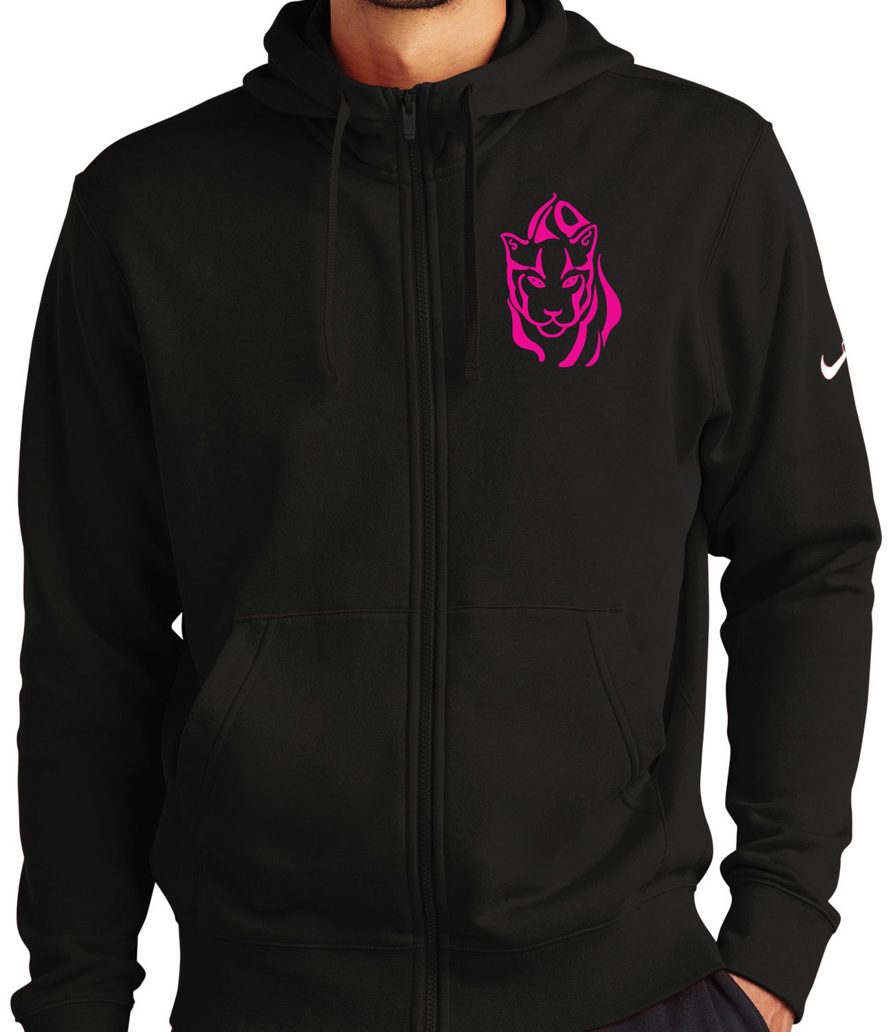NIKE CLUB FLEECE SLEEVE SWOOSH FULL ZIP HOODIE
