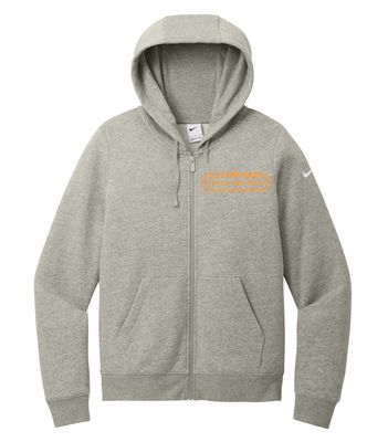 NIKE CLUB FLEECE SLEEVE SWOOSH LADIES' FULL ZIP HOODIE.