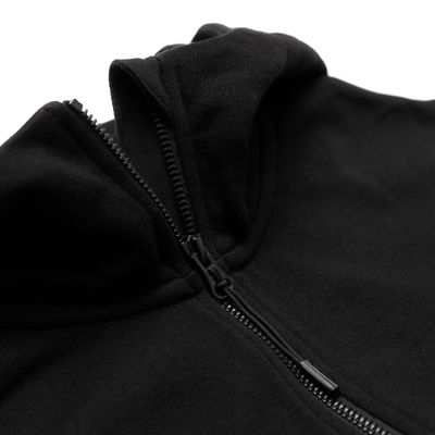 HERO-4220C Cropped Drop Shoulder Scuba 1/2 Zip Hoodie