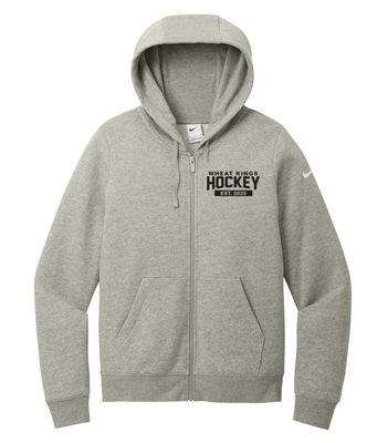 NIKE CLUB FLEECE SLEEVE SWOOSH LADIES' FULL ZIP HOODIE.