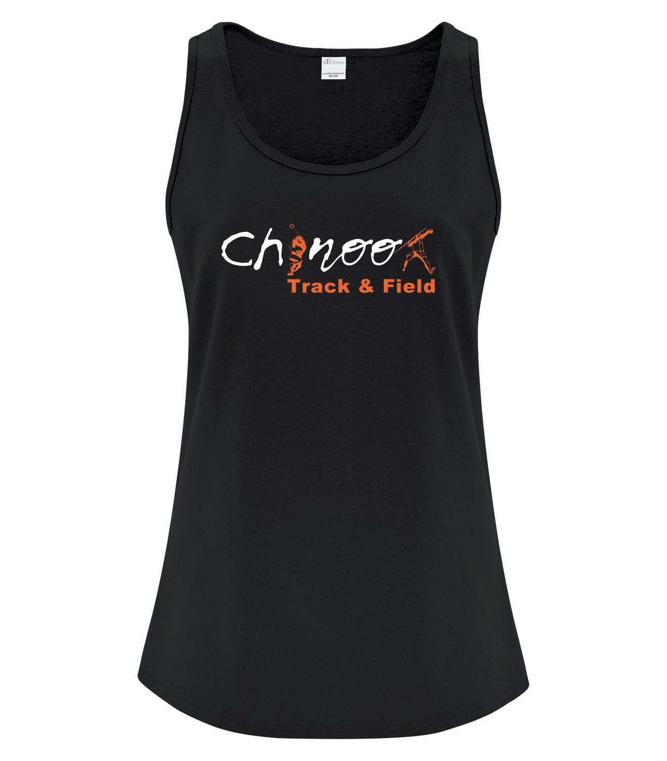 ATC™ EVERYDAY COTTON LADIES' TANK TOP. ATC1004L, Color: Black, Design Choice: Design 1