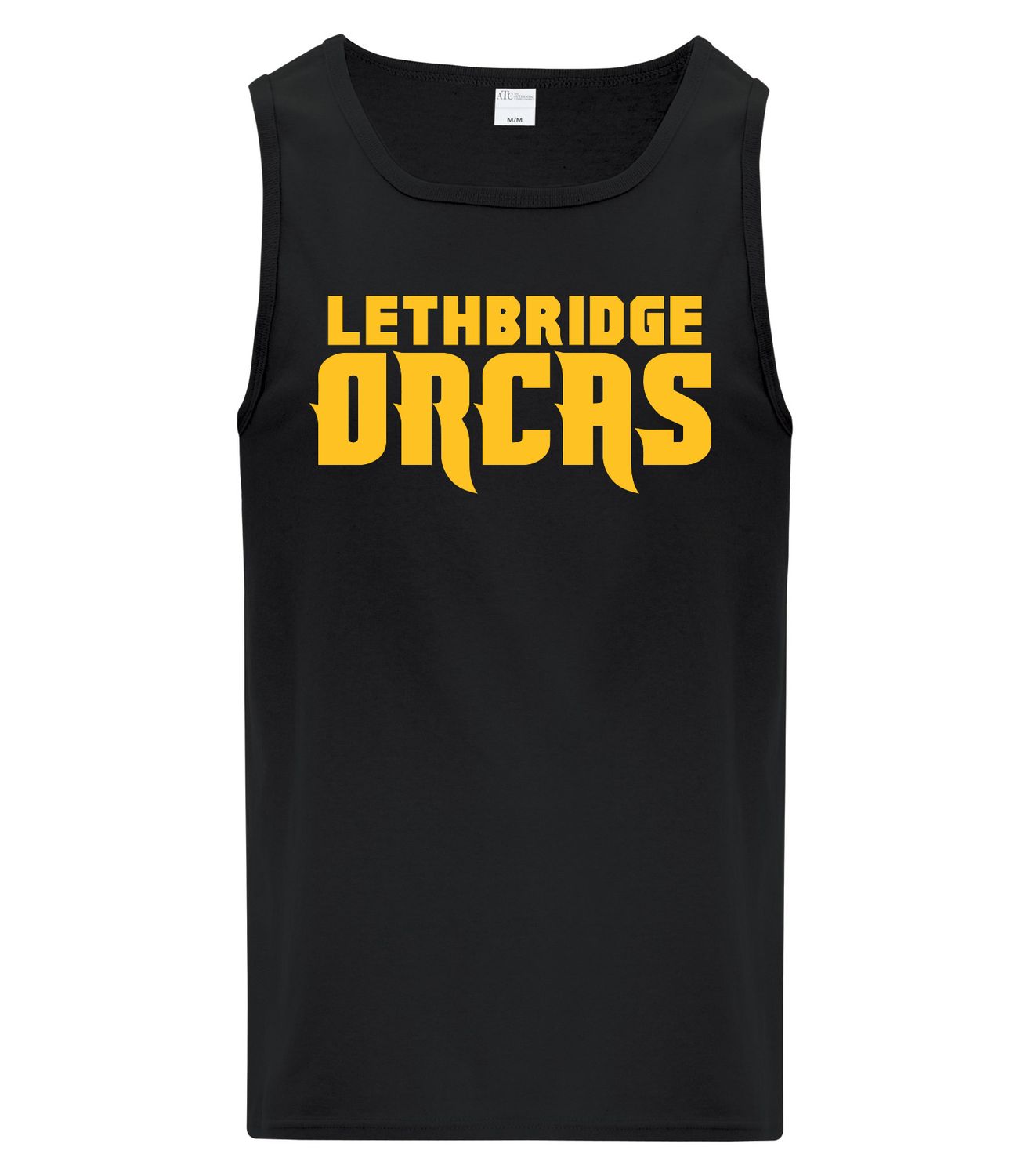 ATC™ EVERYDAY COTTON TANK TOP. ATC1004, Color: Black, Design Choice: Design 1