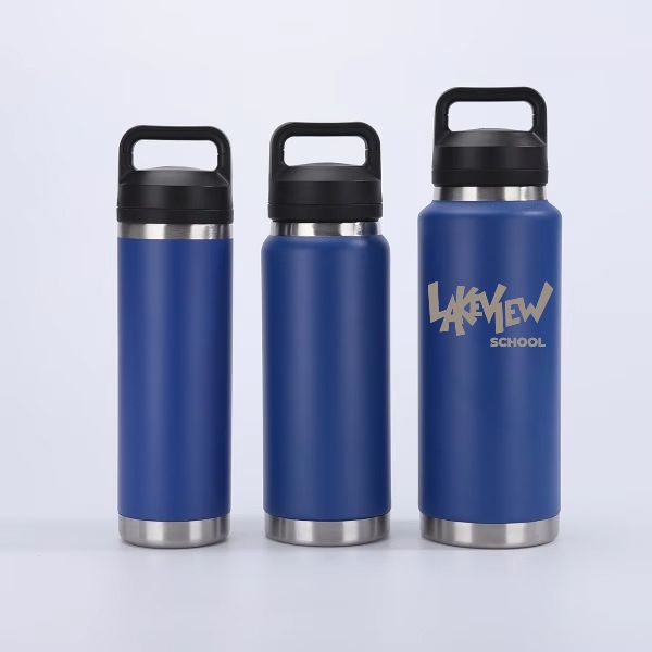 Powder Coated Thermal Water Bottle with Handle