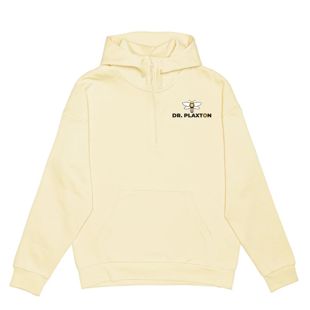 HERO-4220 Unisex Drop Shoulder Scuba 1/2 Zip Hoodie