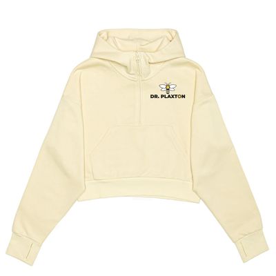HERO-4220C Cropped Drop Shoulder Scuba 1/2 Zip Hoodie