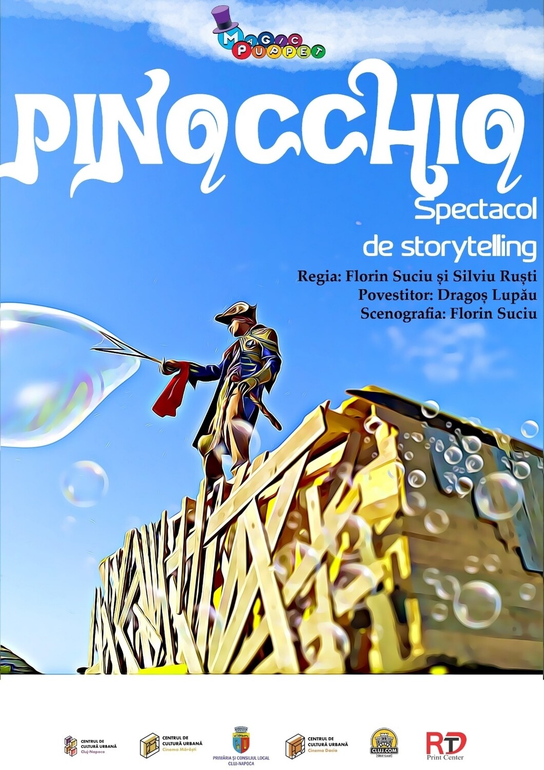 ⭐ Pinocchio ⭐ spectacol  pentru întreaga familie - sambata 24.09.2022, ora 11 AM
