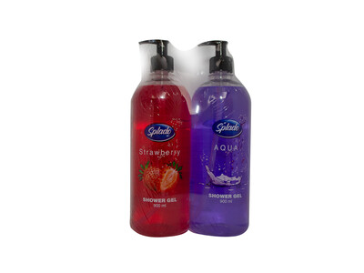 Splado - Shower Gel - Value Bundle (Aqua &amp; Strawberry) 900 ml X 2