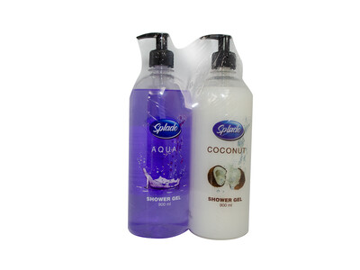 Splado - Shower Gel - Value Bundle (Aqua &amp; Coconut) 900 ml X 2