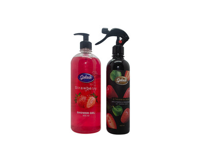 Splado - Strawberry Lovers Bundle ( Shower Gel 900 ml + Air Freshener)