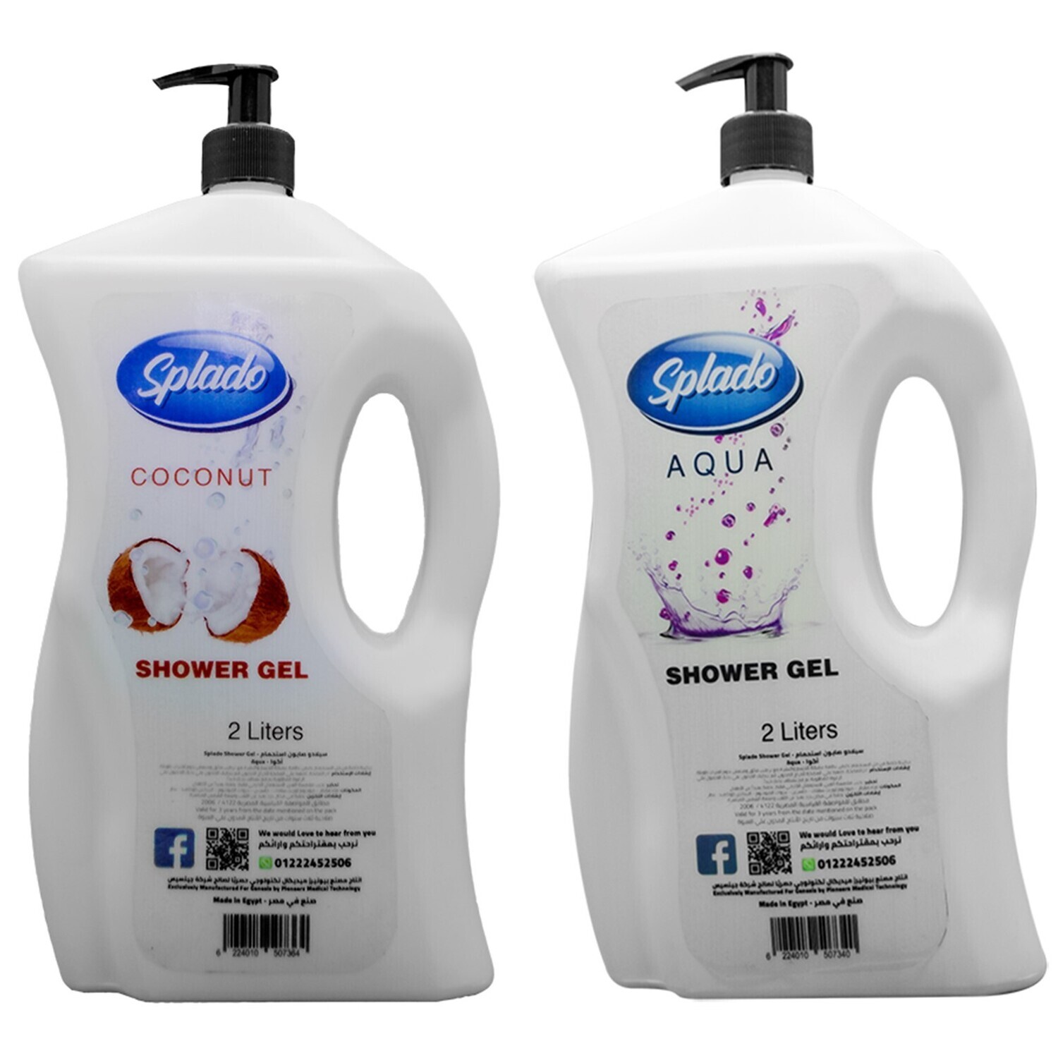 Shower Gel Family Size Pack 2 Liter X 2 - Coconut &amp; Aqua Scent