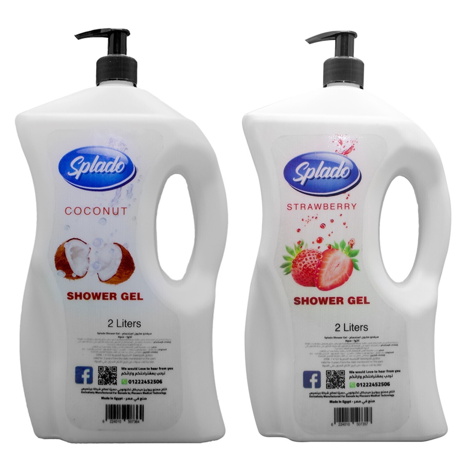 Shower Gel Family Size Pack 2 Liter X 2 - Coconut &amp; Strawberry Scent