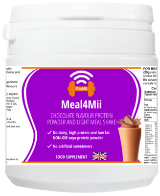 Meal4Mii Chocolate Flavour Ⓥ Vegan Meal Replacement Protein Shake / Juicing /Smoothie Powder