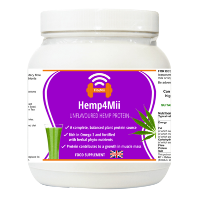 Hemp4Mii 500g Vegan Hemp Protein Juicing / Smoothie Powder
