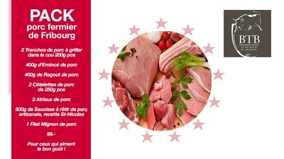 Le pack de "Porc fermier de Fribourg"