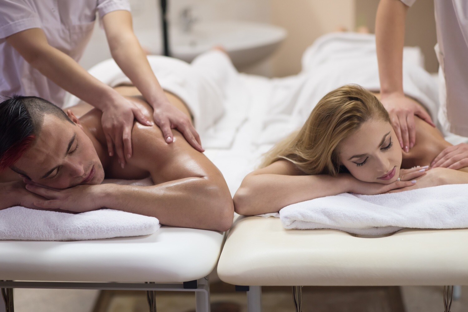 Massage en duo 60 min avec bouteille de mousseux