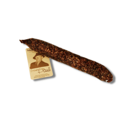 Saucisse au vin rouge Grand-Père Paul 180g - Salaisons d&#39;Anniviers