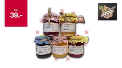 Assortiment de 6 confitures - Panier Gourmand