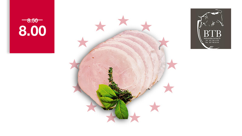 Jambon rond fumé tranché 180gr - BTB